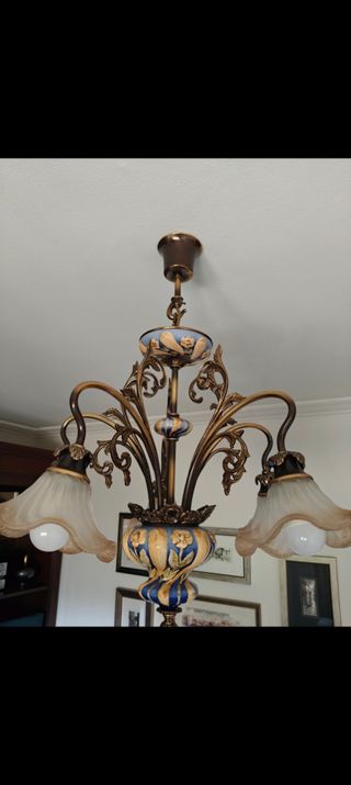 Lampara techo vintage 5 luces