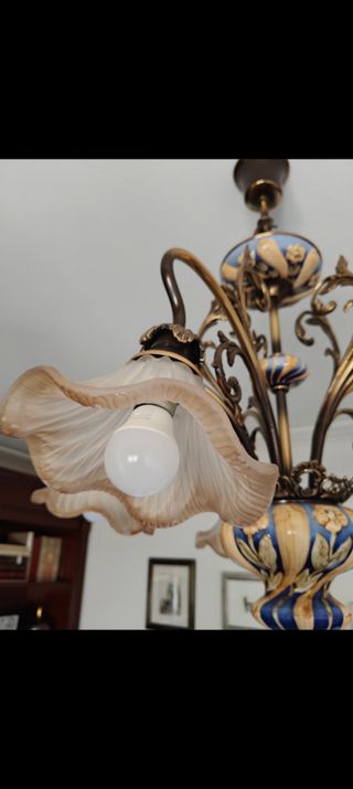 Lampara techo vintage 5 luces