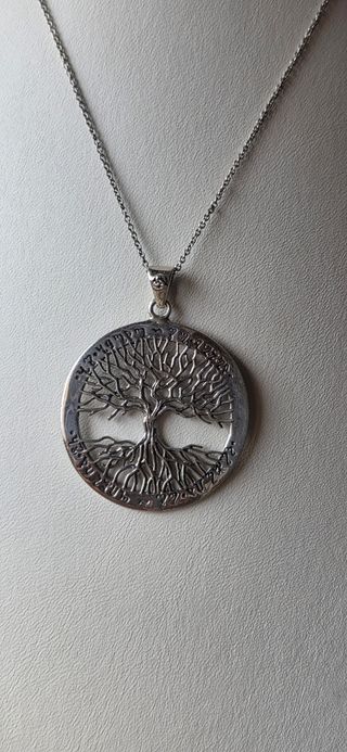 Gargantilla plata árbol vida