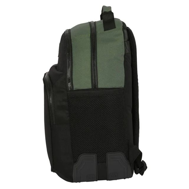 Mochila Blackfit8 Verde-Negro con etiquetas