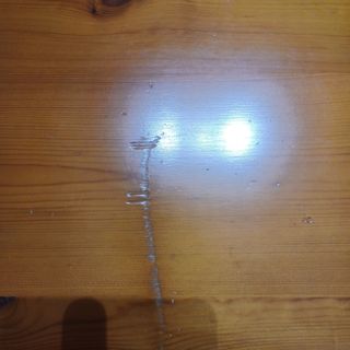 Mesa comedor pino + 7 sillas