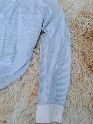 Camisa Zara azul a rayas