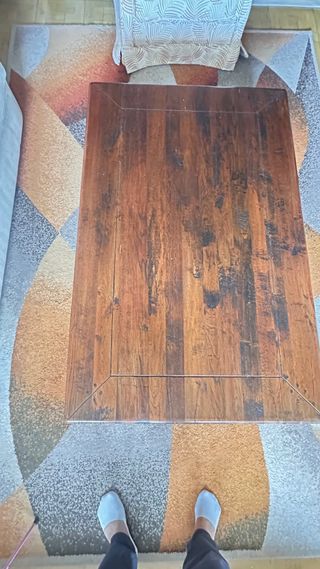 Mesa centro madera maciza 138x86x40cm