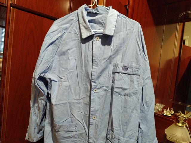 Pijama azul caballero manga larga