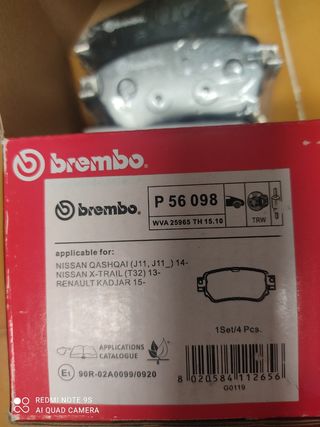 Pastillas Brembo P 56 098 - Nissan