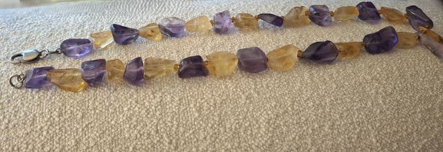 Collar ámbar y amatista