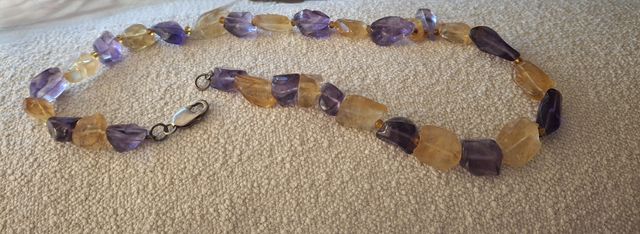 Collar ámbar y amatista
