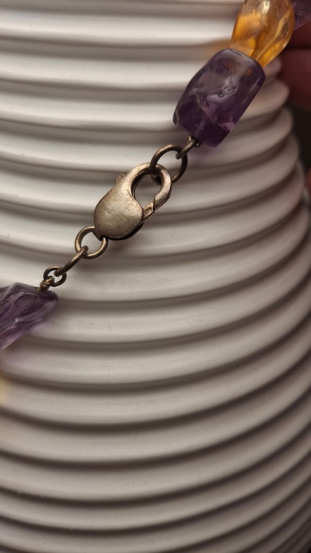 Collar ámbar y amatista