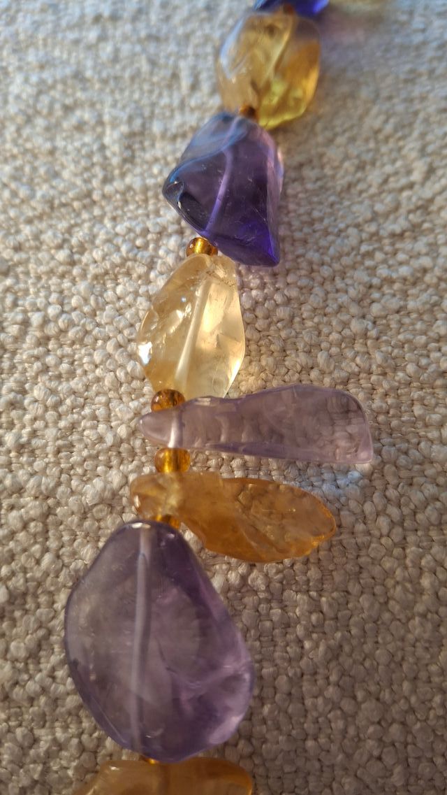Collar ámbar y amatista