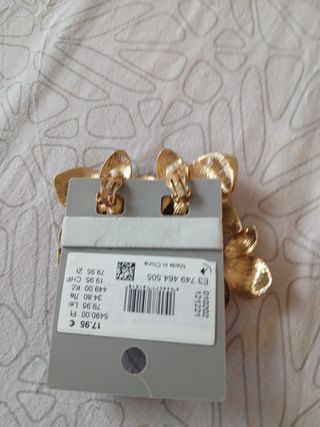Pendientes brillantes plata cada par