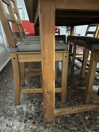 Mesa comedor madera - 8 sillas