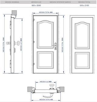 PUERTA PROVENZAL ROBLE 210 X 90 MI