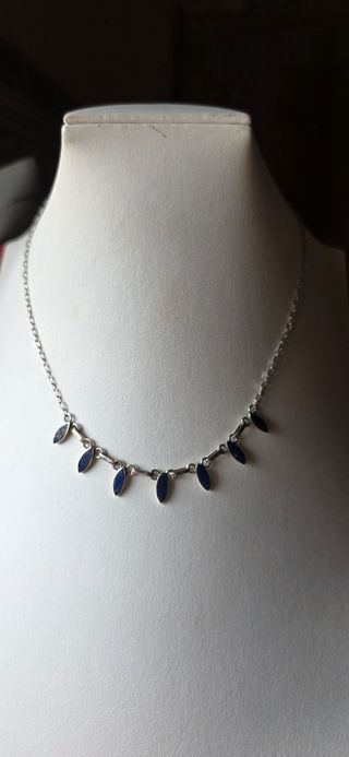 Gargantilla plata lapislázuli