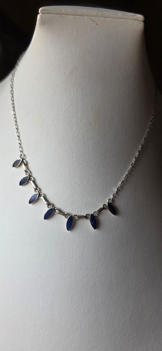 Gargantilla plata lapislázuli