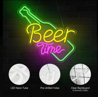 Lampada Neon LED - "BEER TIME"