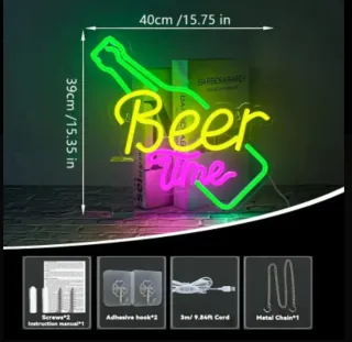 Lampada Neon LED - "BEER TIME"