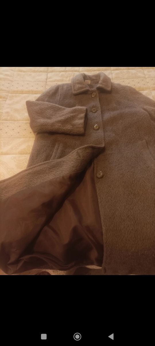 Abrigo lana alpaca marrón