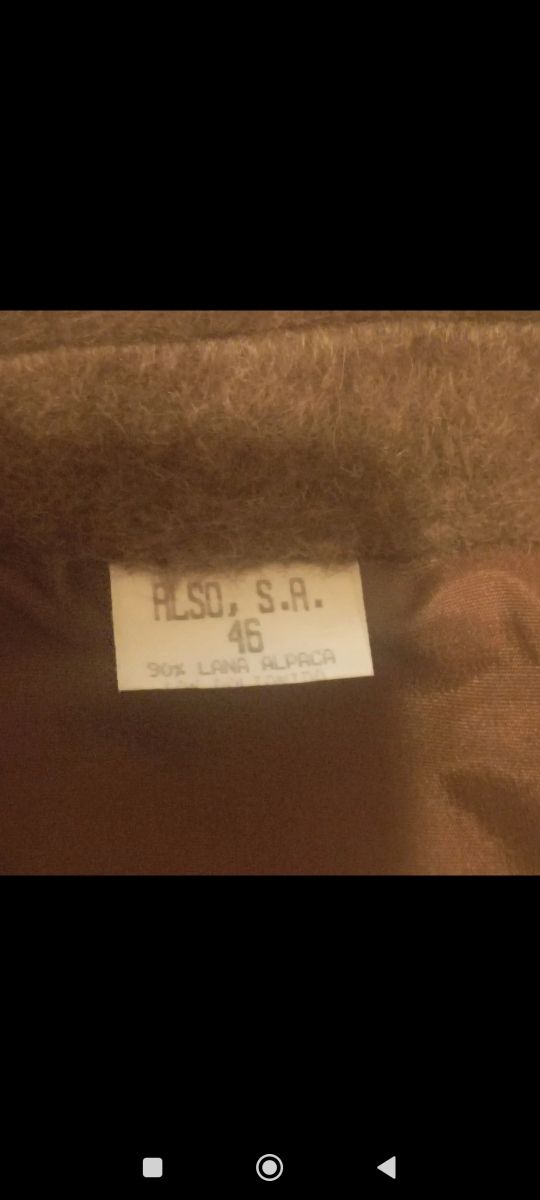 Abrigo lana alpaca marrón