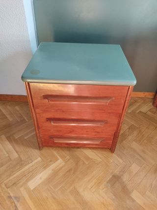 Cajonera vintage 3 cajones con ruedas

