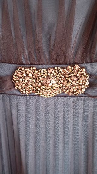 Vestido fiesta plisado talla 44