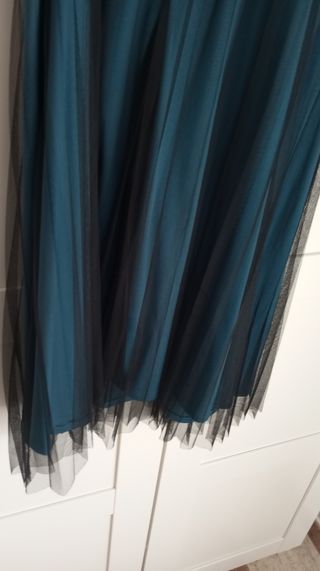 Vestido fiesta plisado talla 44