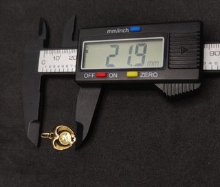 Colgante Corazon Madre oro 18k circonitas, 1.72 g.