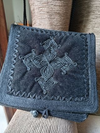 Bolso terciopelo negro vintage