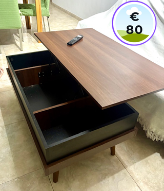 Mesa centro madera plegable