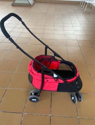 Carrito mascota rojo-negro