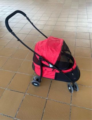 Carrito mascota rojo-negro