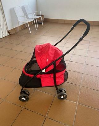 Carrito mascota rojo-negro