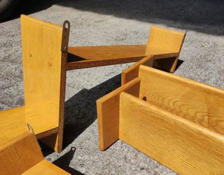 4 baldas madera - estanterías