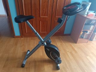 Bicicleta estática plegable + Stepper con bandas 