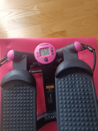 Bicicleta estática plegable + Stepper con bandas 