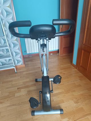 Bicicleta estática plegable + Stepper con bandas 