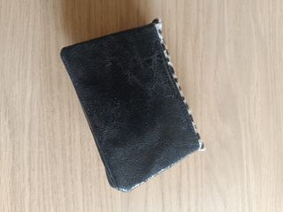 Monedero Caramelo - Piel Negra y Blanca