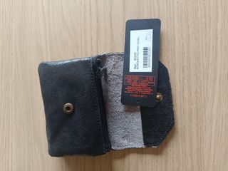 Monedero Caramelo - Piel Negra y Blanca