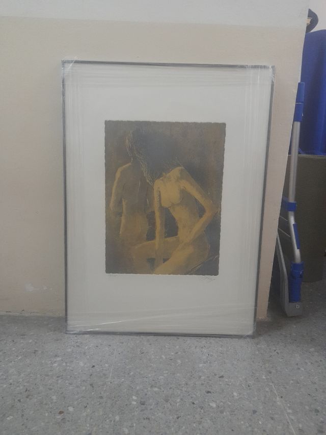 Cuadro Arte/litografía - Figura humana dorada