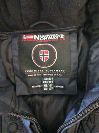 Geographical Norway Anorak - azul marino talla 10 