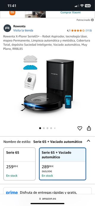Rowenta X-Plorer Serie65+ Robot Aspirador NUEVA!!!