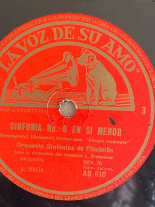 4 antiguos discos de pizarra . 30cm. de diámetro-1