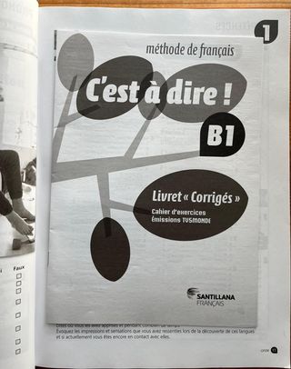 C'EST A DIRE B1 EXERCICES+CD+CORRIGES