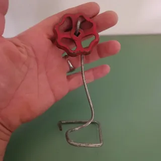 fiore metallico riciclo alto 14 cm