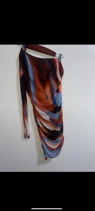 Vestido Shein manga larga multicolor