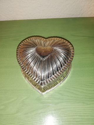 Joyero corazón plata vintage