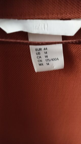 Chaquetón marrón caldera - Talla xl. Nuevo