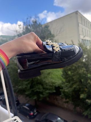 Zapatos niña perla negra talla 31