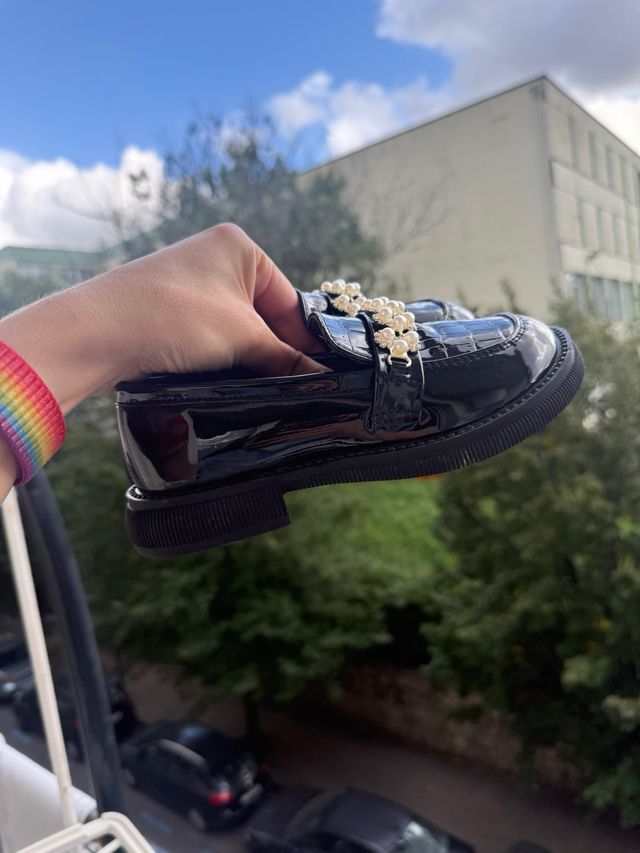 Zapatos niña perla negra talla 31