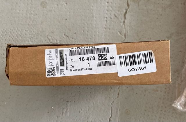 Pastiglie freno originali PSA
Citroen/Peugeot