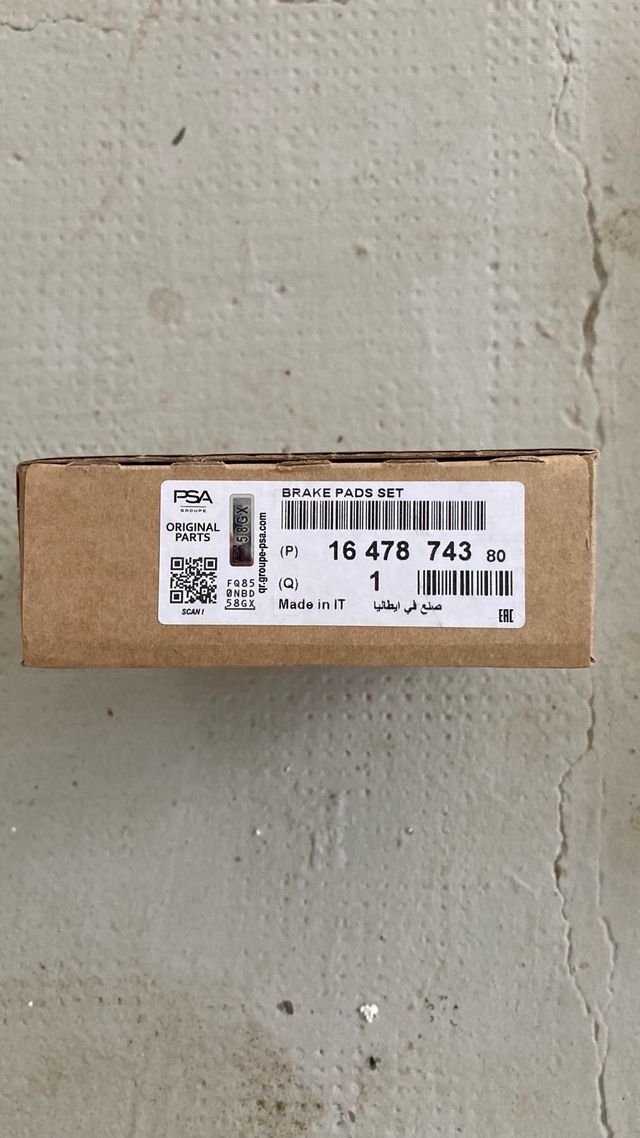 Pastiglie freno originali PSA
Citroen/Peugeot